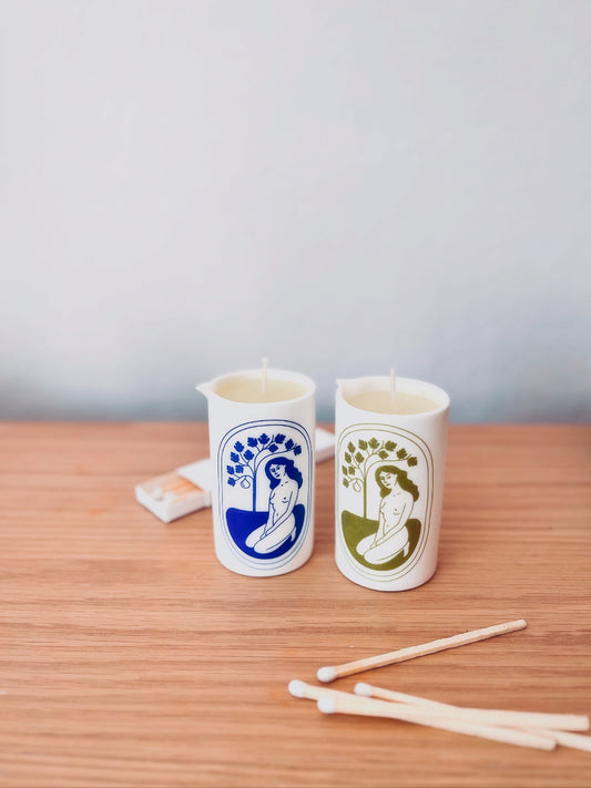 Set of two massage candles: Uplift & Grounding – 2 × 100 ml
