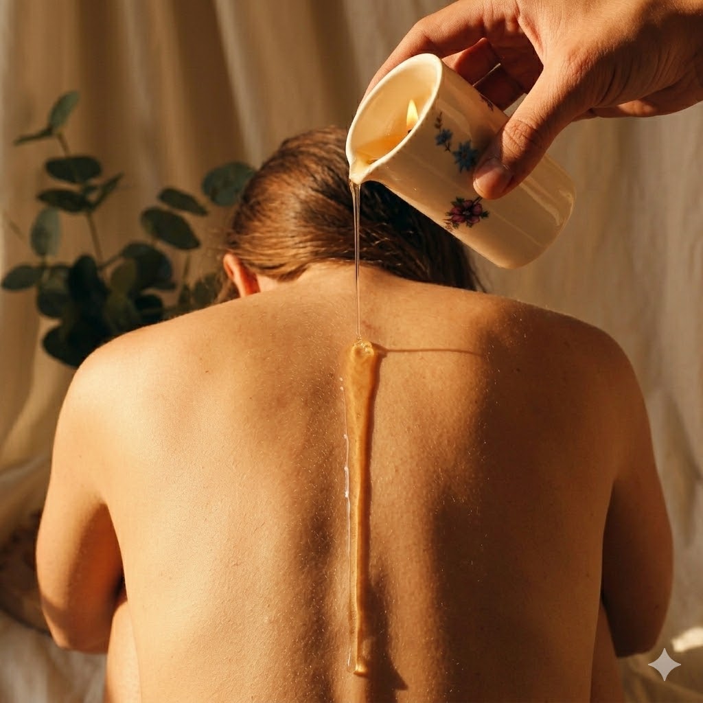 Zestaw dwóch świeczek do masażu Uniesienie & Osadzenie – 2 × 100 ml