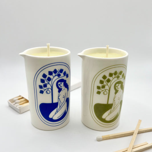 Set of two massage candles: Uplift &amp; Grounding – 2 × 100 ml
